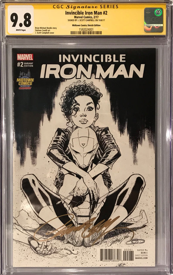 Invincible Iron Man #2 (Signed by J Scott Campbell)