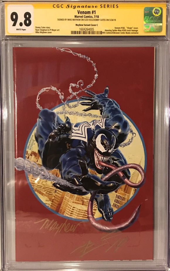 Venom #1 Virgin Cover (Signed by Mike Mayhew and Donny Cates)