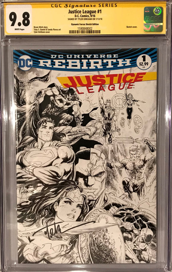 DC Universe Rebirth Justice League #1 (Signed by Tyler Kirkham)