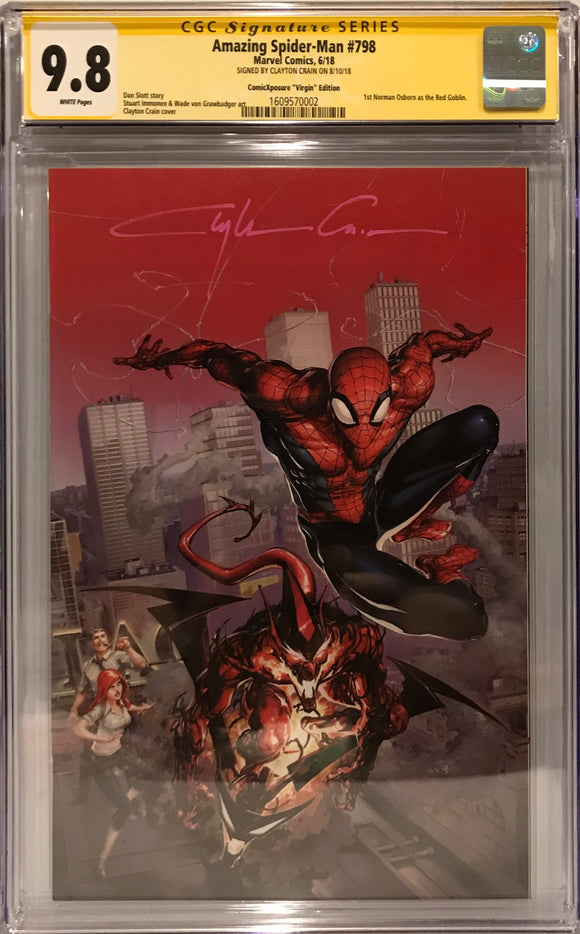 amazing spider-man #798 (signed by clayton crain)